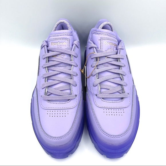 New Youth Reebok Classic Cardi B X Club C Crisp Purple Casual Sneakers 5 GX5027 - Picture 5 of 12